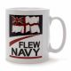 'Flew' Navy mug